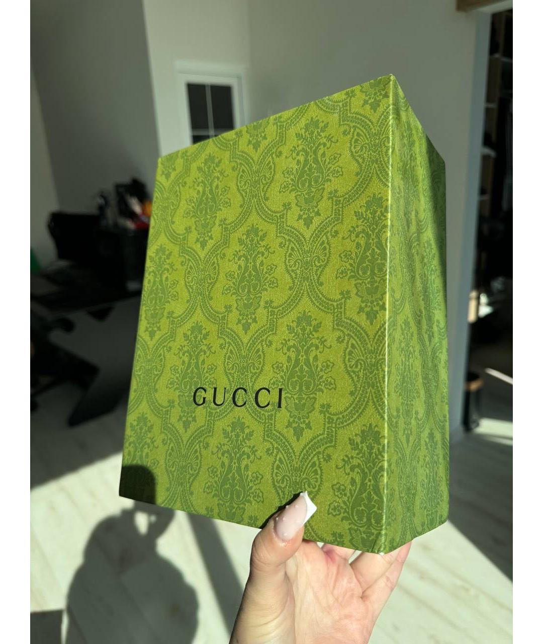 GUCCI Коричневая кожаная сумка через плечо, фото 4