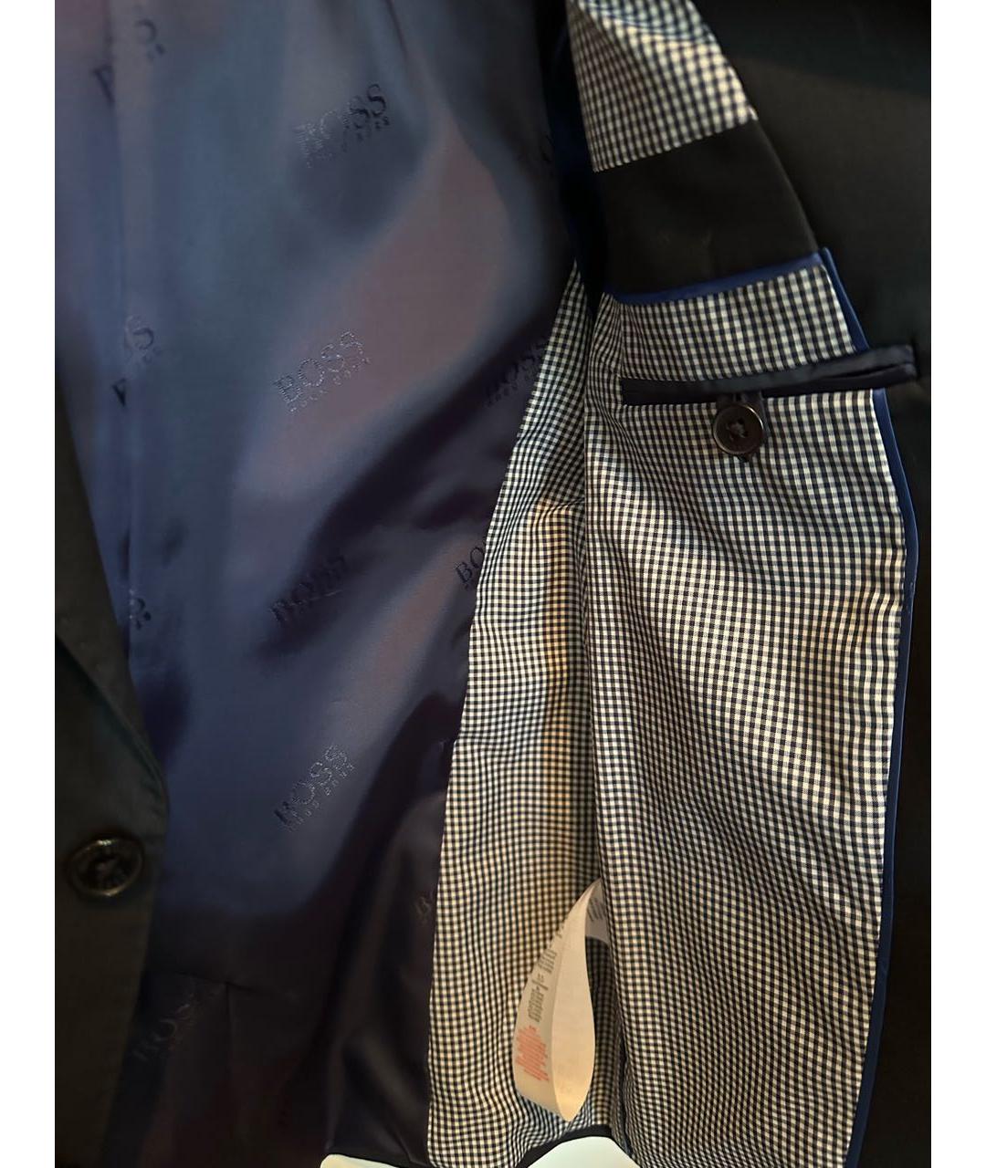 HUGO BOSS Темно-синий шерстяной жакет / жилет, фото 5