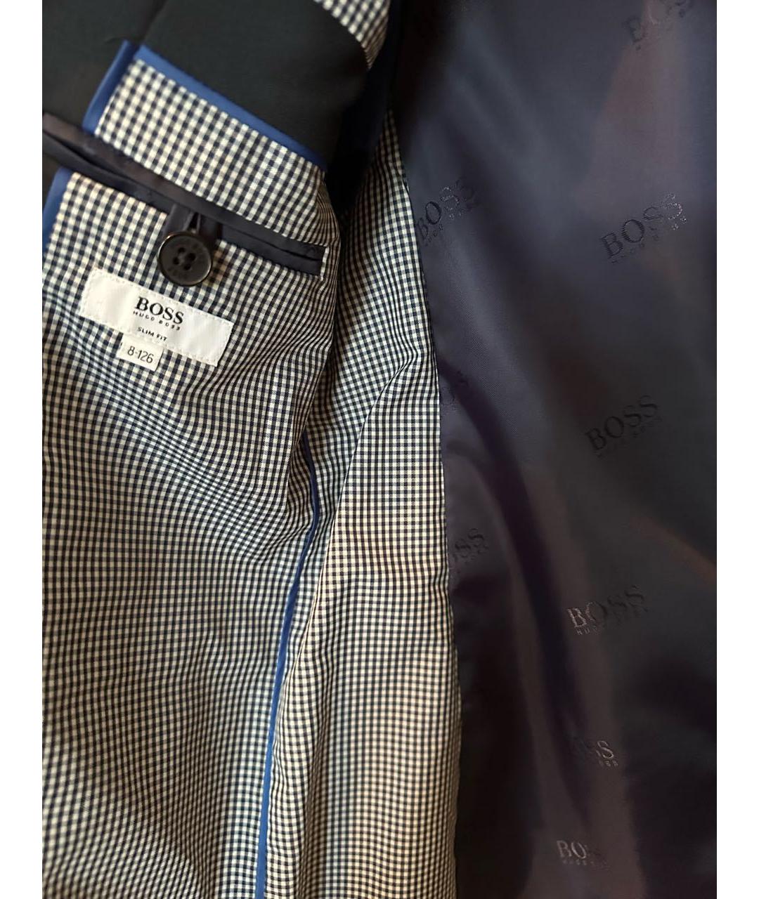 HUGO BOSS Темно-синий шерстяной жакет / жилет, фото 5