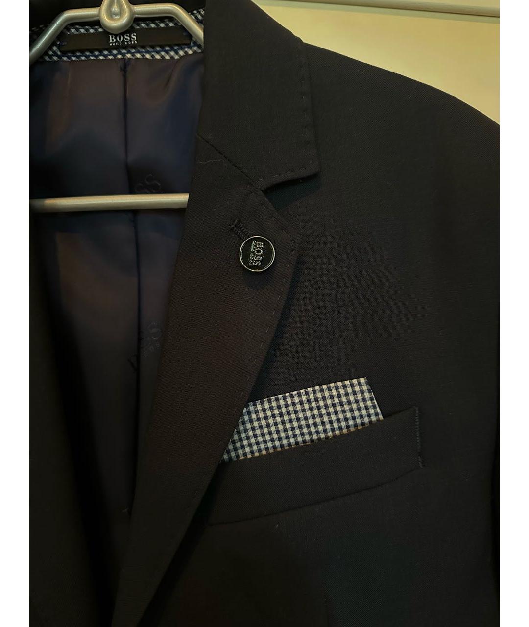 HUGO BOSS Темно-синий шерстяной жакет / жилет, фото 3