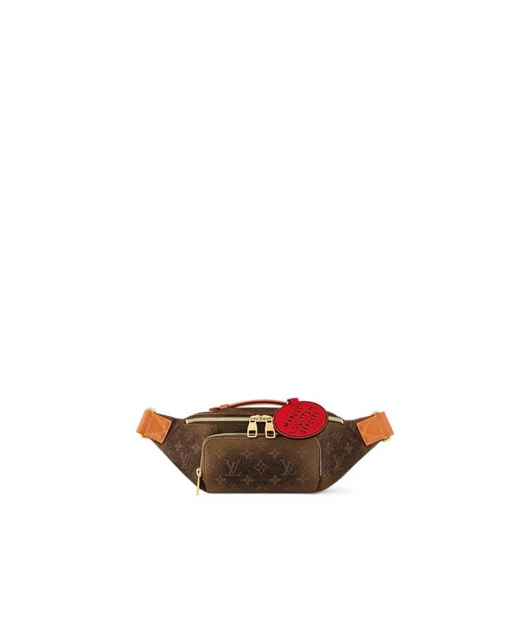 LOUIS VUITTON Коричневая поясная сумка, фото 7