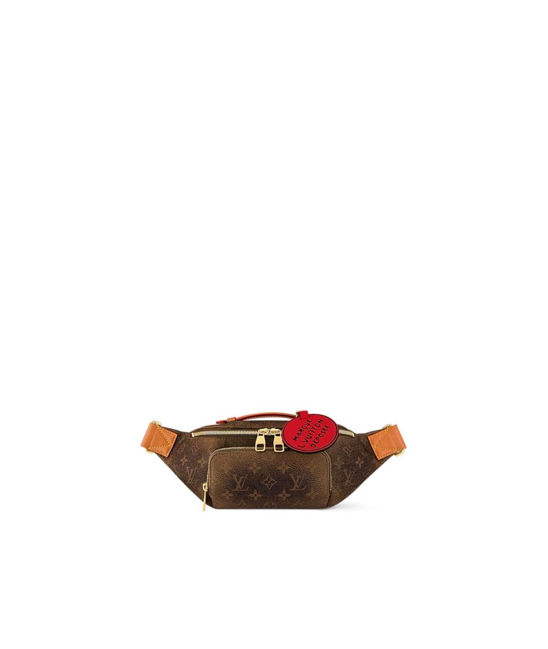 LOUIS VUITTON Коричневая поясная сумка, фото 3