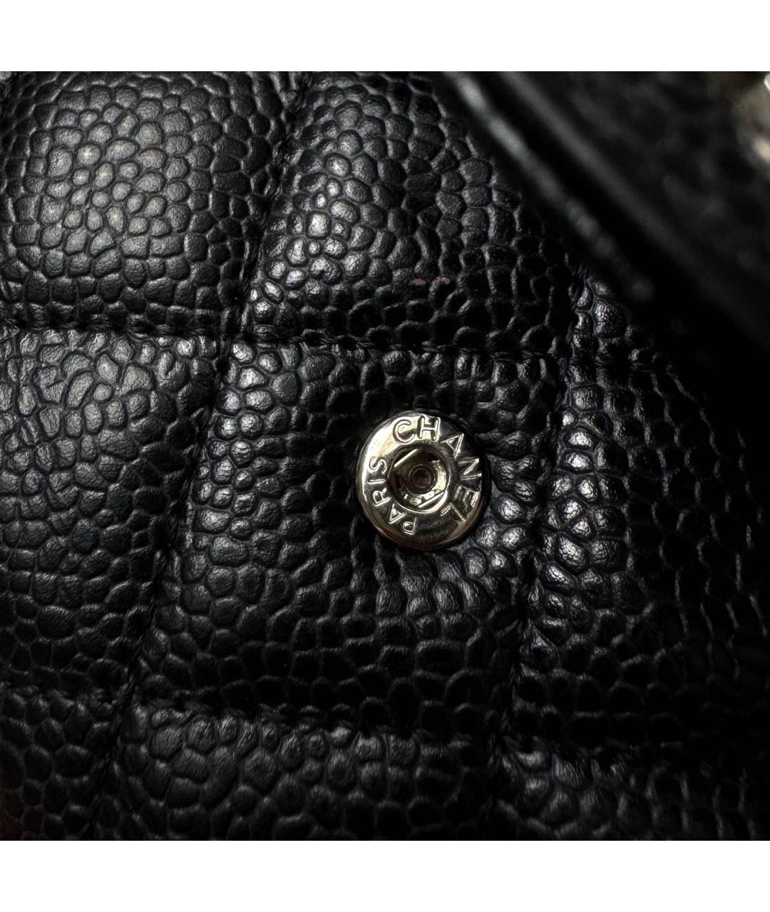 CHANEL Черный кожаный кошелек, фото 3