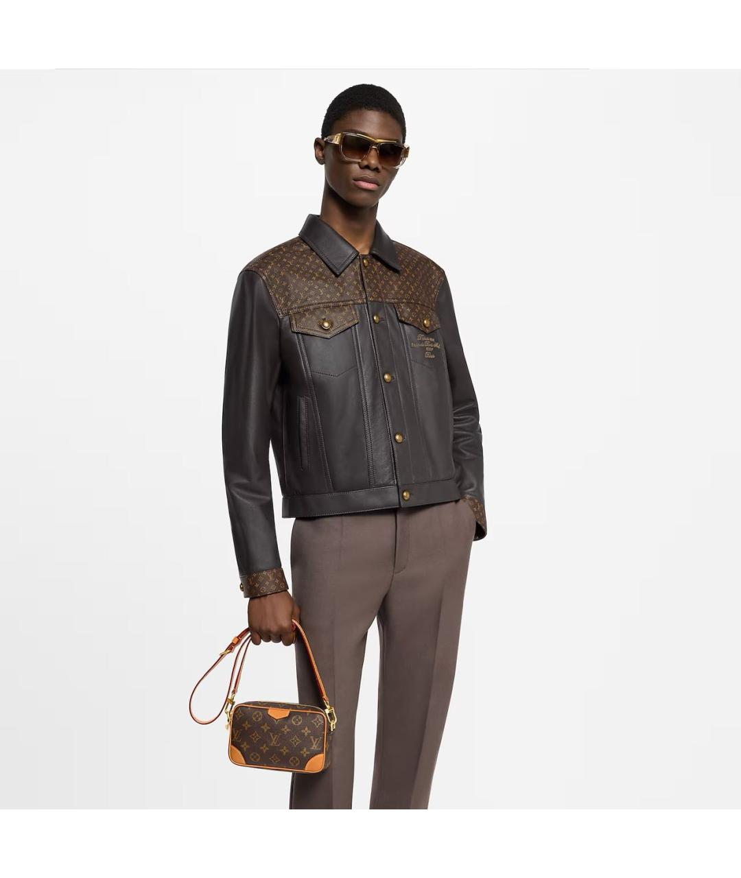 LOUIS VUITTON Коричневая сумка на плечо, фото 5