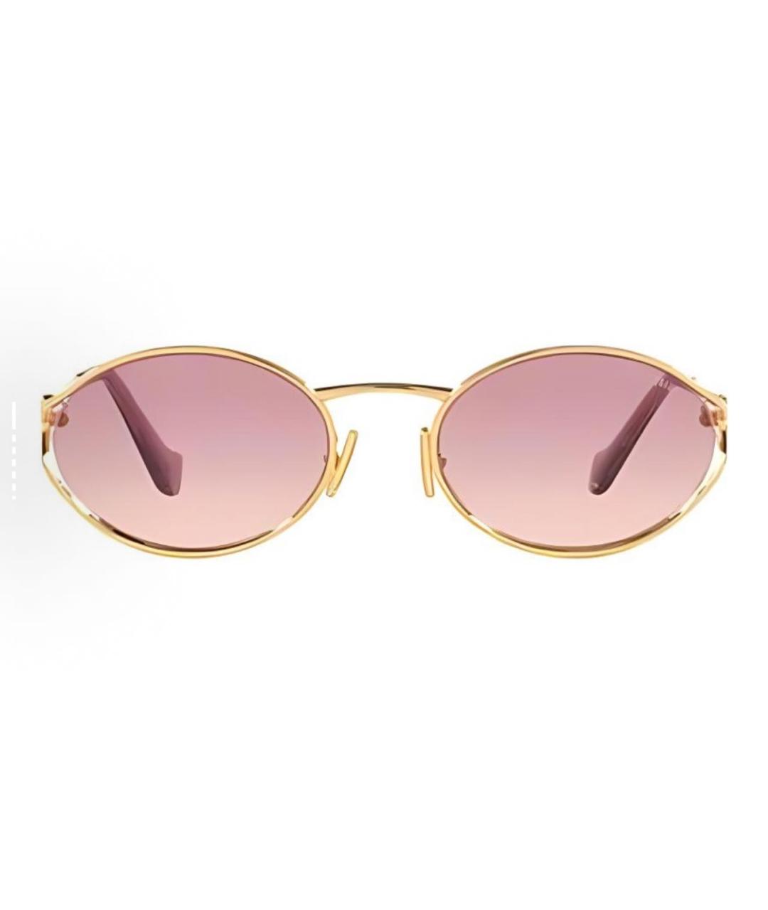 MIU MIU Розовые металлические солнцезащитные очки, фото 1