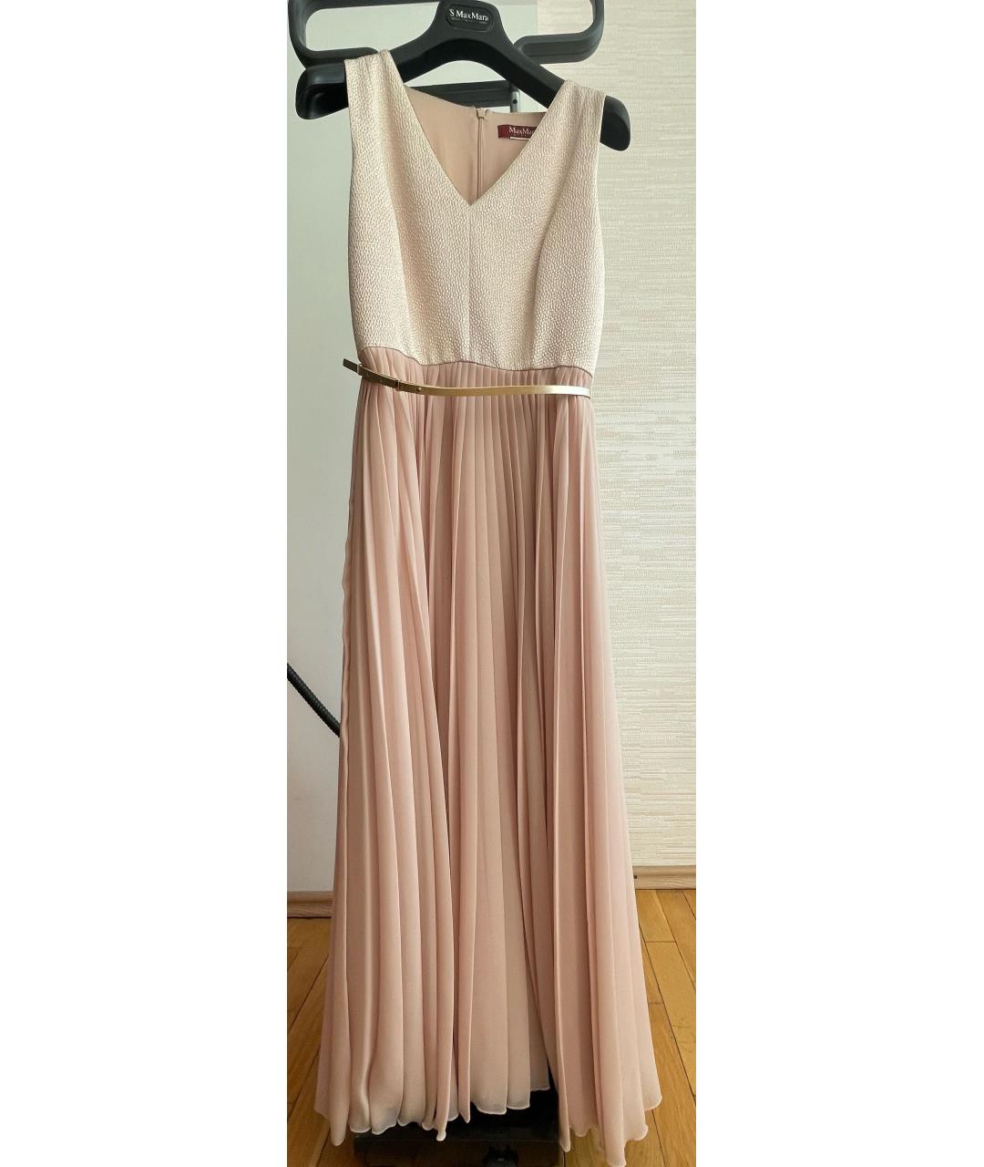 'S MAX MARA Коралловое синтетическое вечернее платье, фото 5