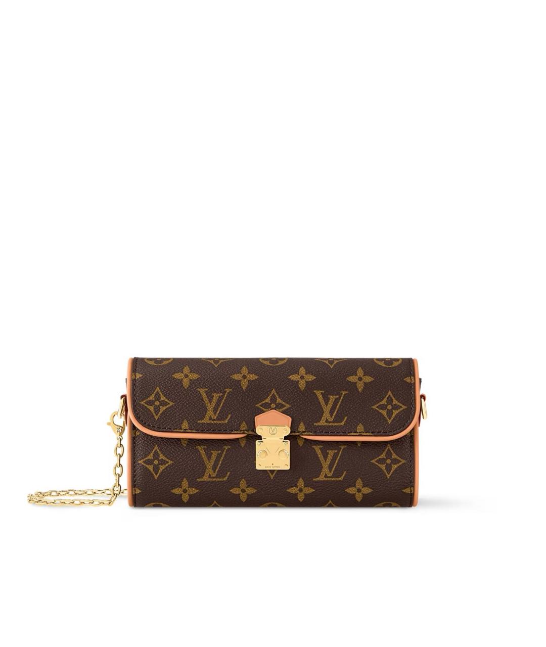 LOUIS VUITTON Коричневая кожаная сумка через плечо, фото 1