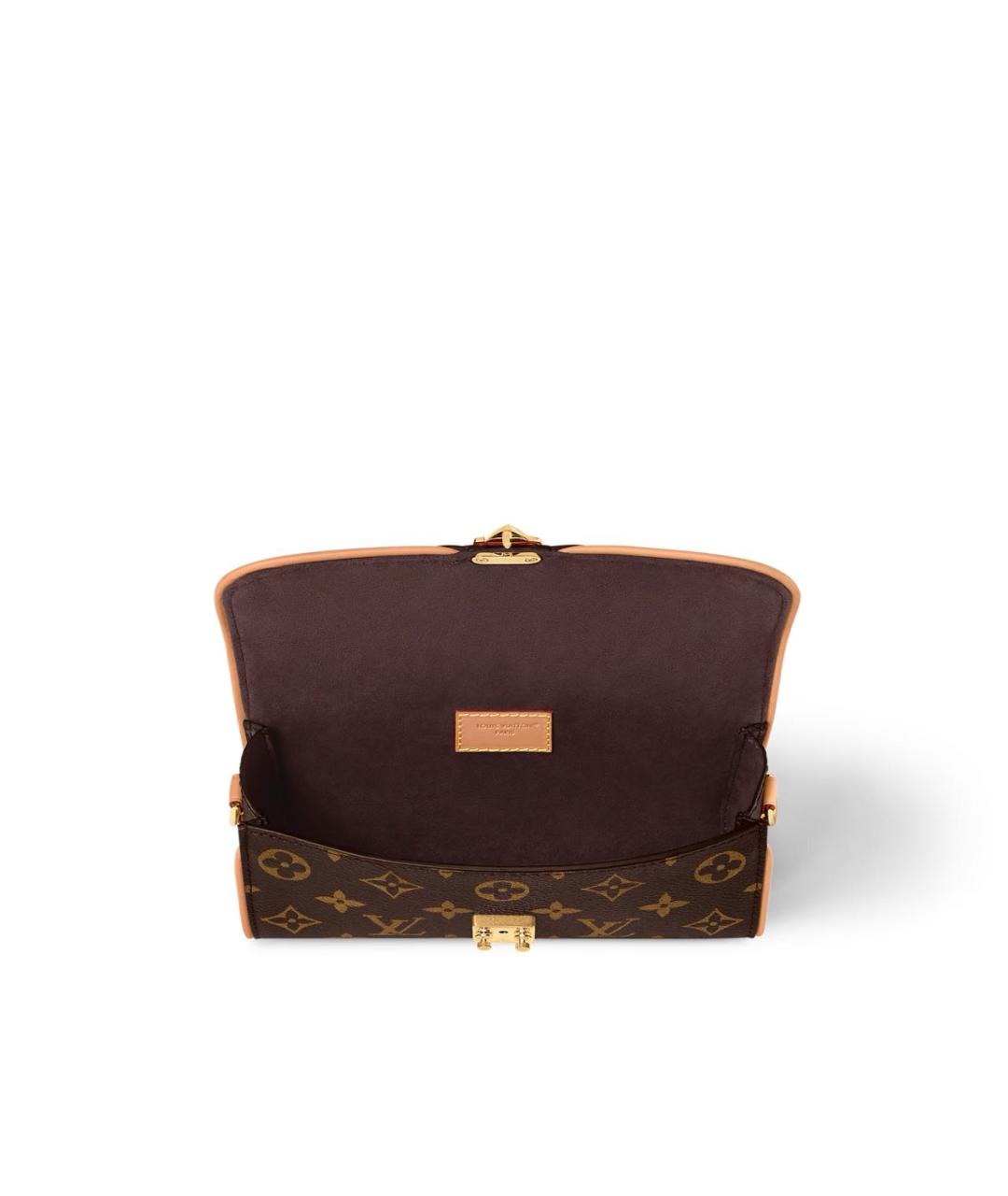 LOUIS VUITTON Коричневая кожаная сумка через плечо, фото 4