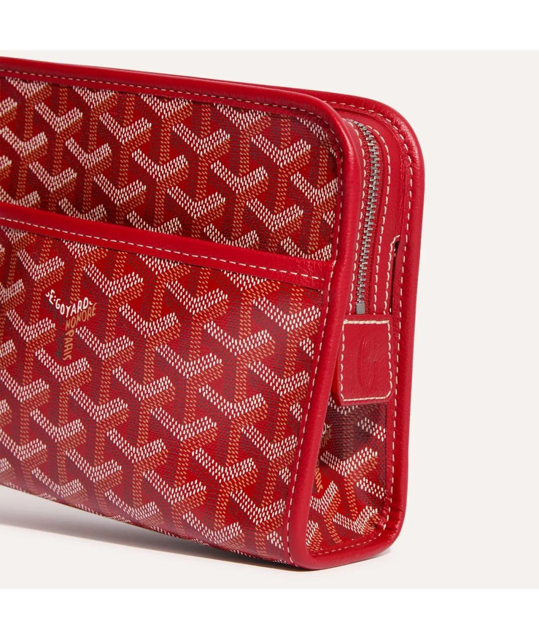 GOYARD Красная барсетка, фото 3