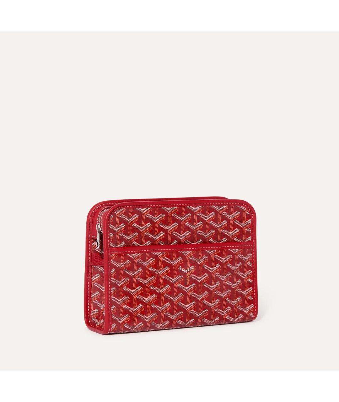 GOYARD Красная барсетка, фото 5