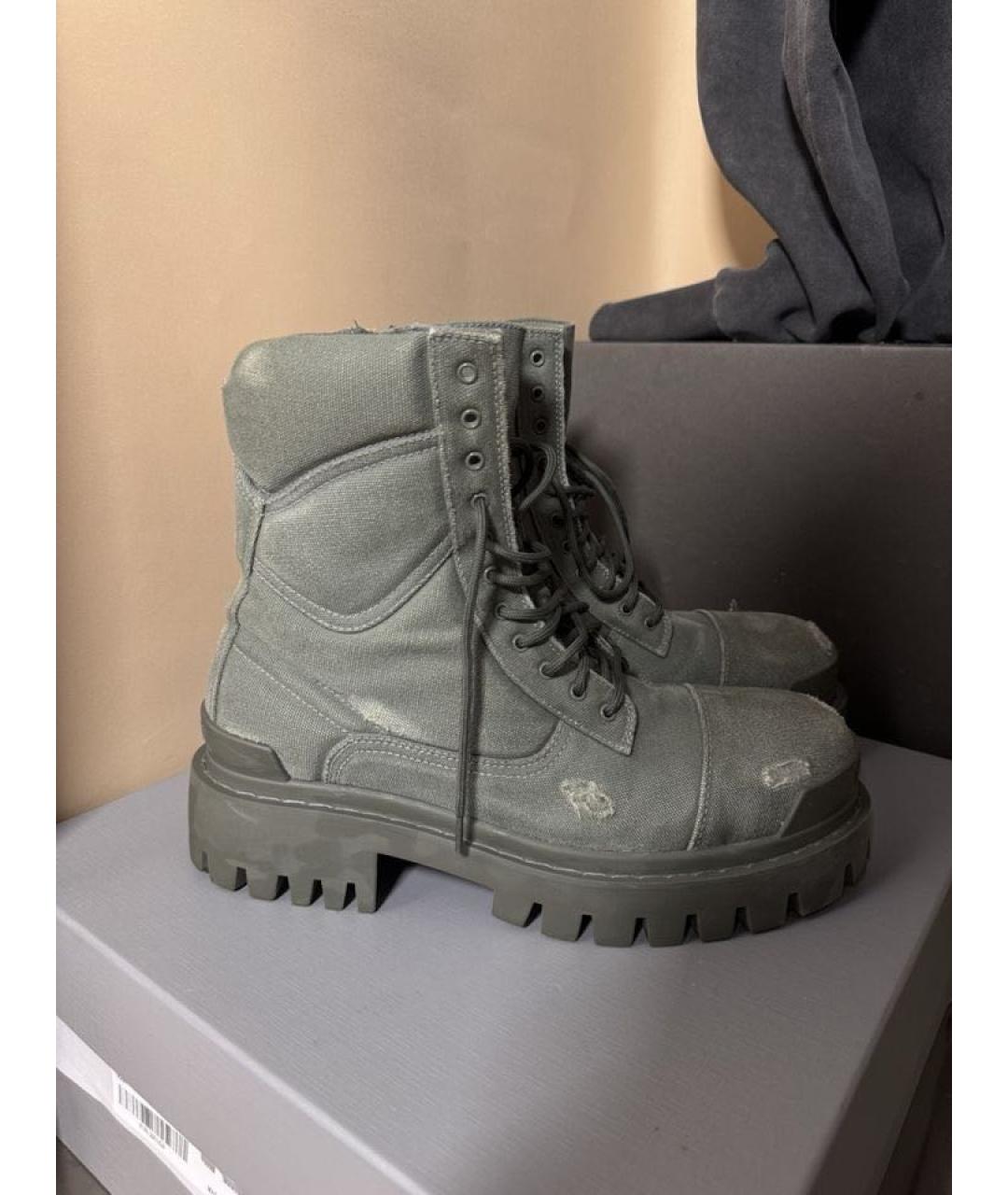 BALENCIAGA Зеленые высокие ботинки, фото 9
