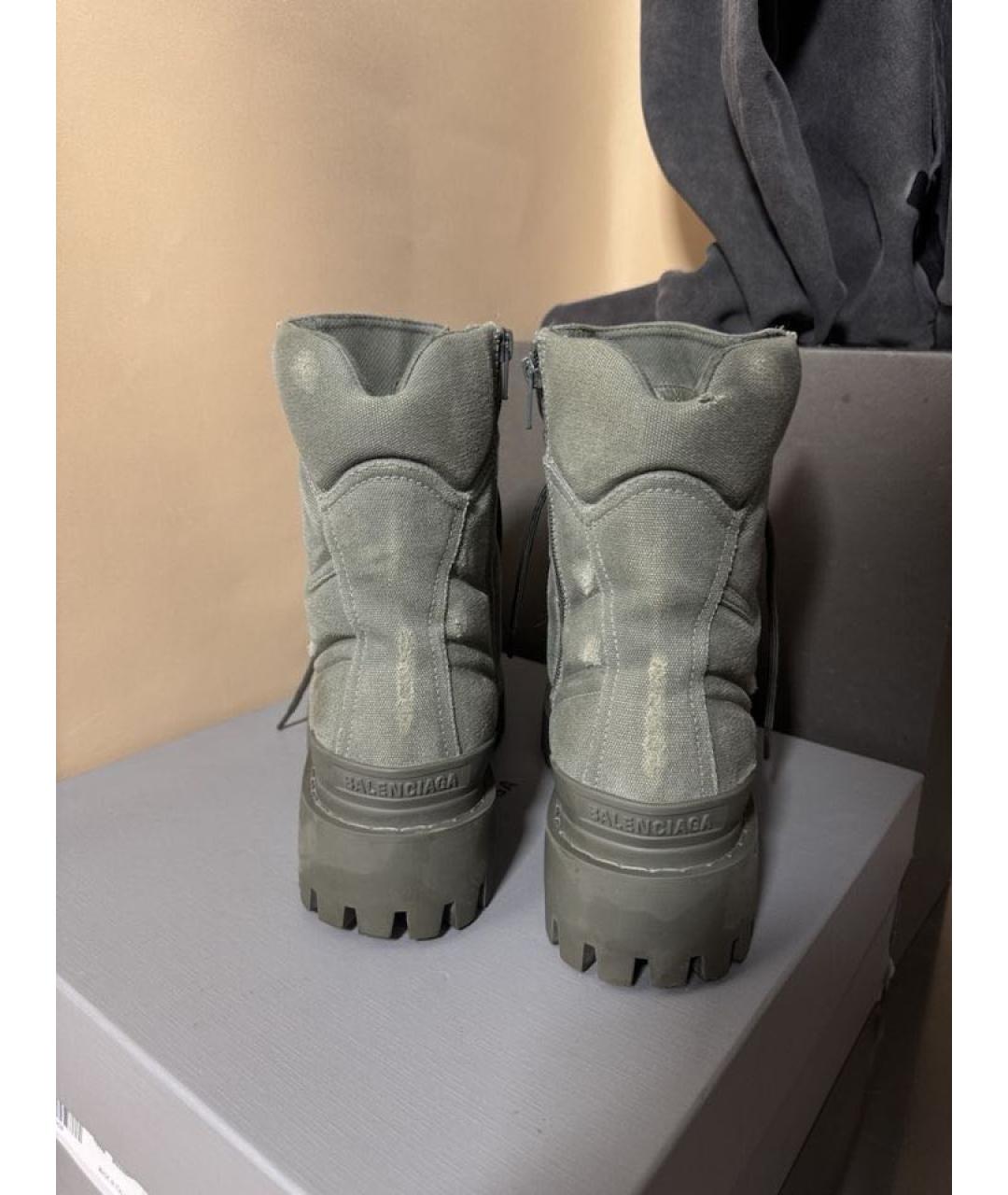 BALENCIAGA Зеленые высокие ботинки, фото 3