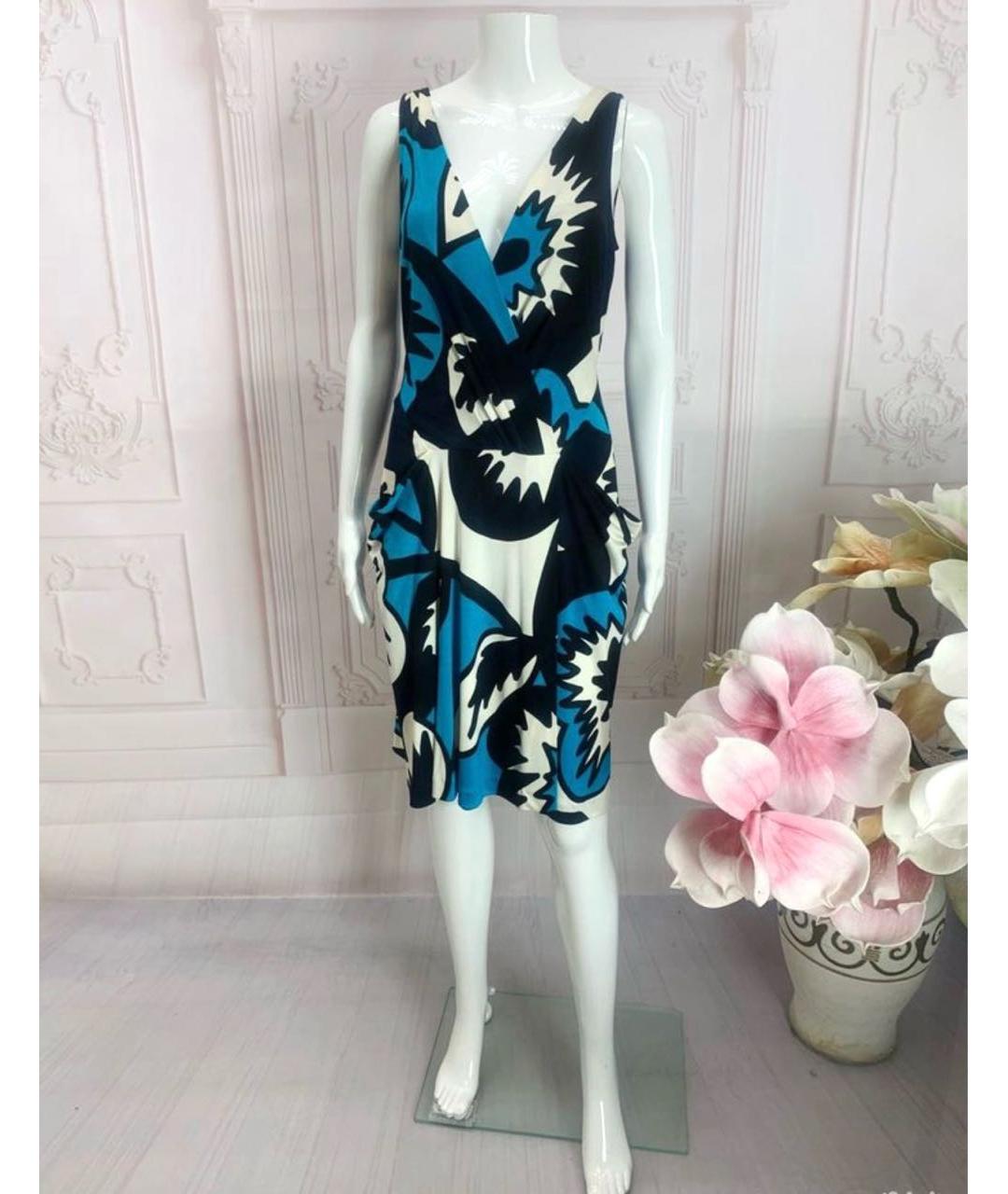 DIANE VON FURSTENBERG Мульти шелковое платье, фото 5