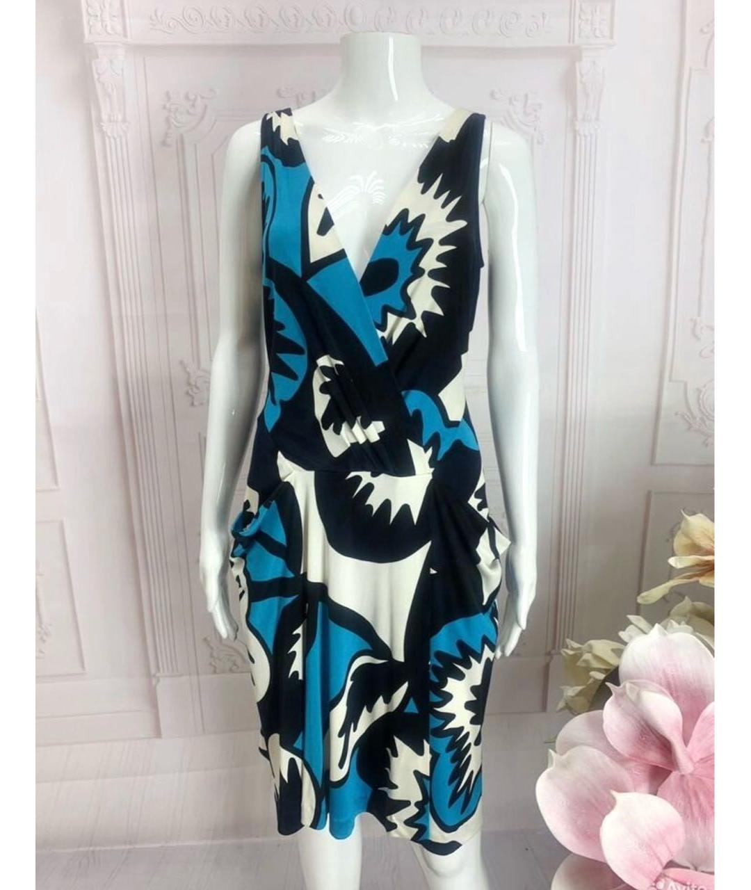 DIANE VON FURSTENBERG Мульти шелковое платье, фото 6