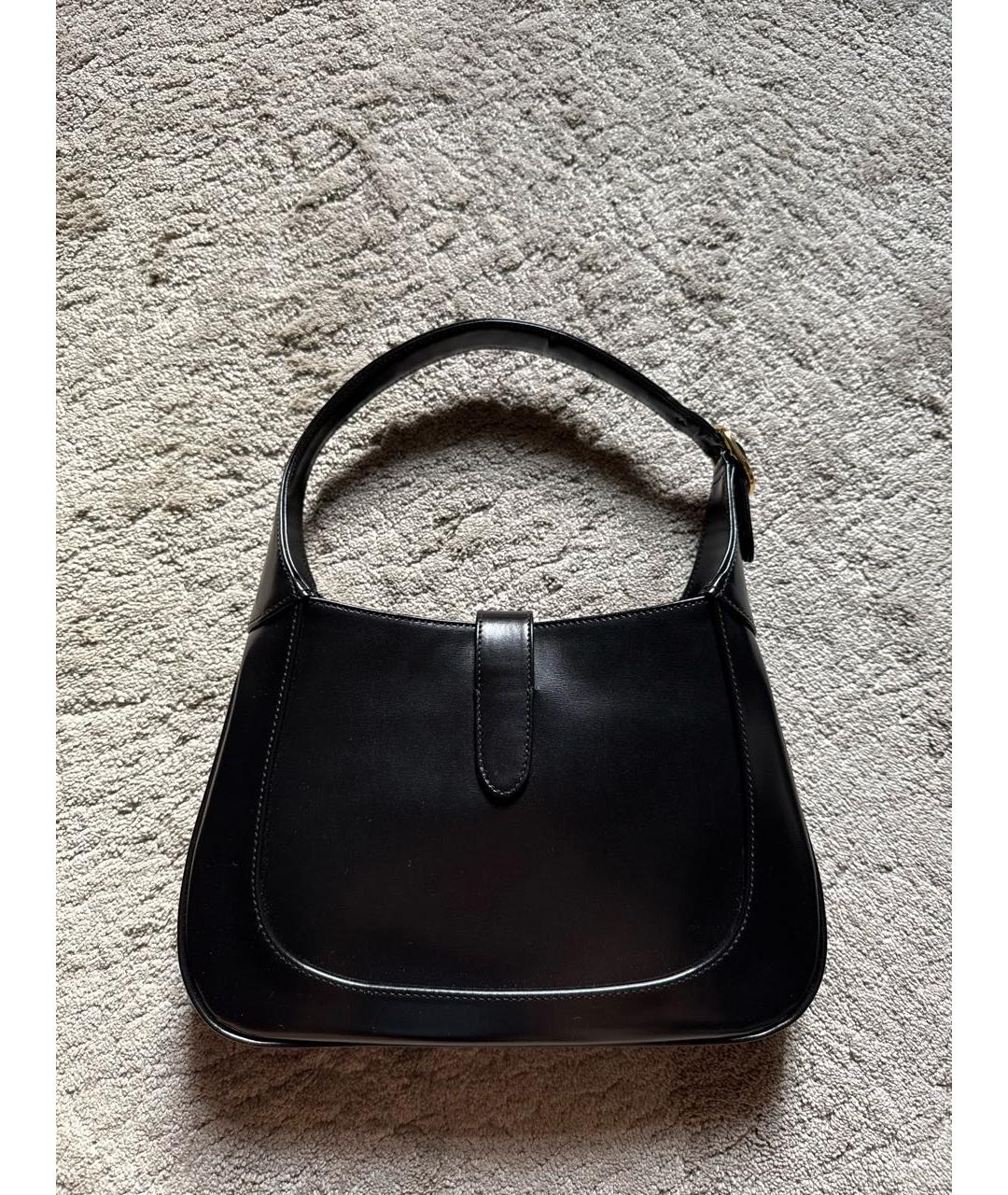GUCCI Черная кожаная сумка с короткими ручками, фото 3