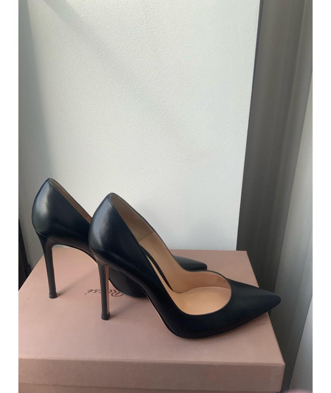 GIANVITO ROSSI Черные кожаные туфли, фото 3