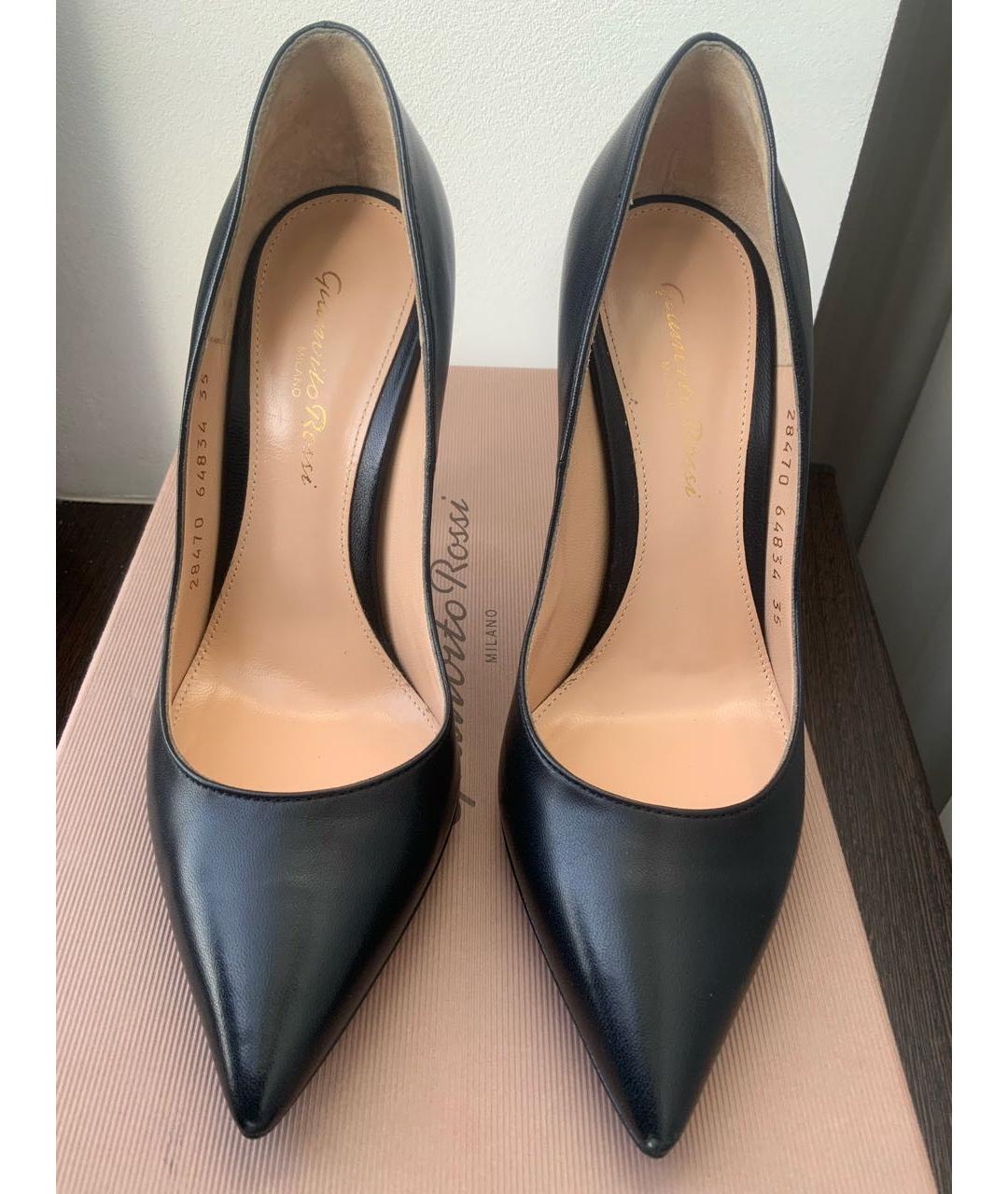GIANVITO ROSSI Черные кожаные туфли, фото 4