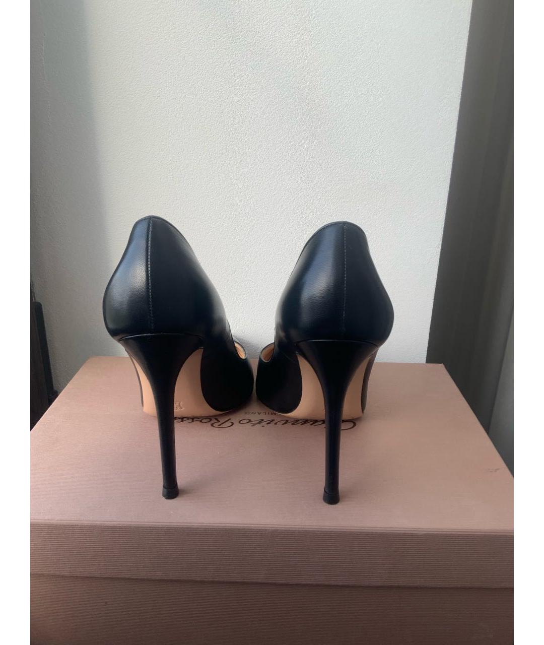 GIANVITO ROSSI Черные кожаные туфли, фото 5