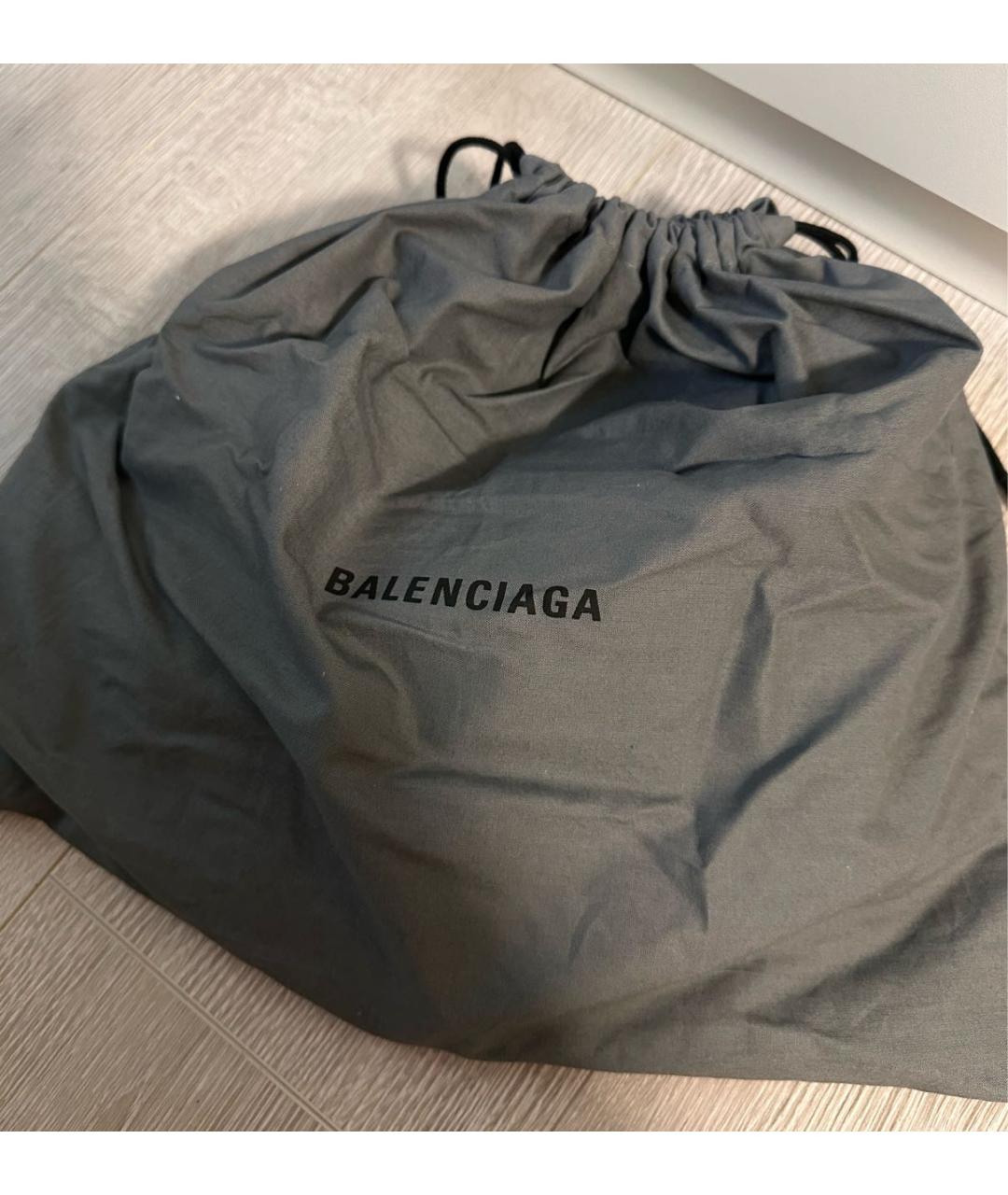 BALENCIAGA Черная кожаная поясная сумка, фото 6