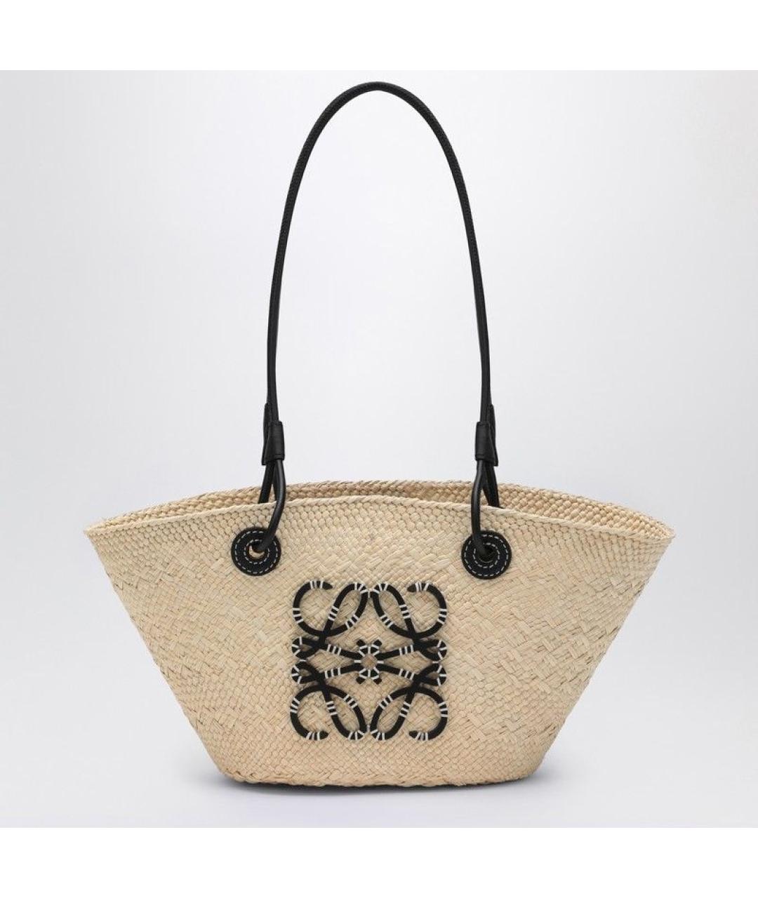 LOEWE Бежевая сумка тоут, фото 3
