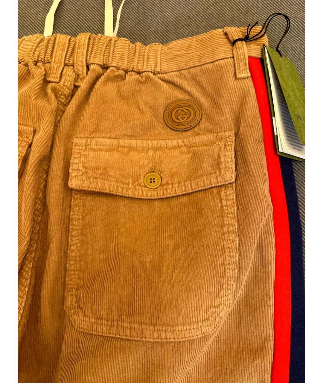 GUCCI Хлопковые повседневные брюки, фото 3