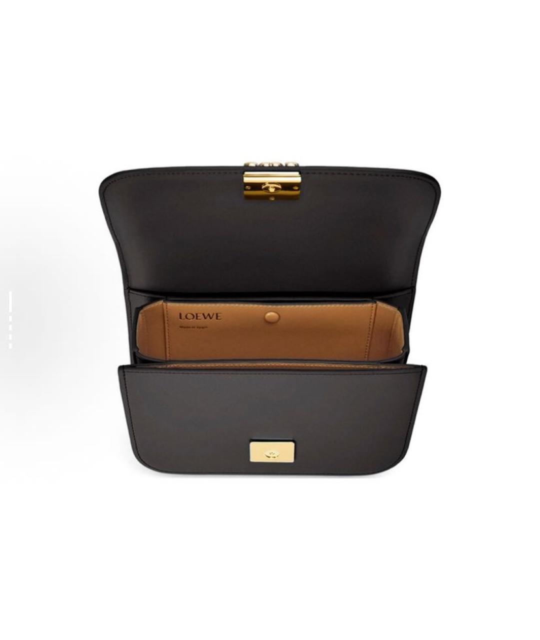 LOEWE Черная кожаная сумка через плечо, фото 4