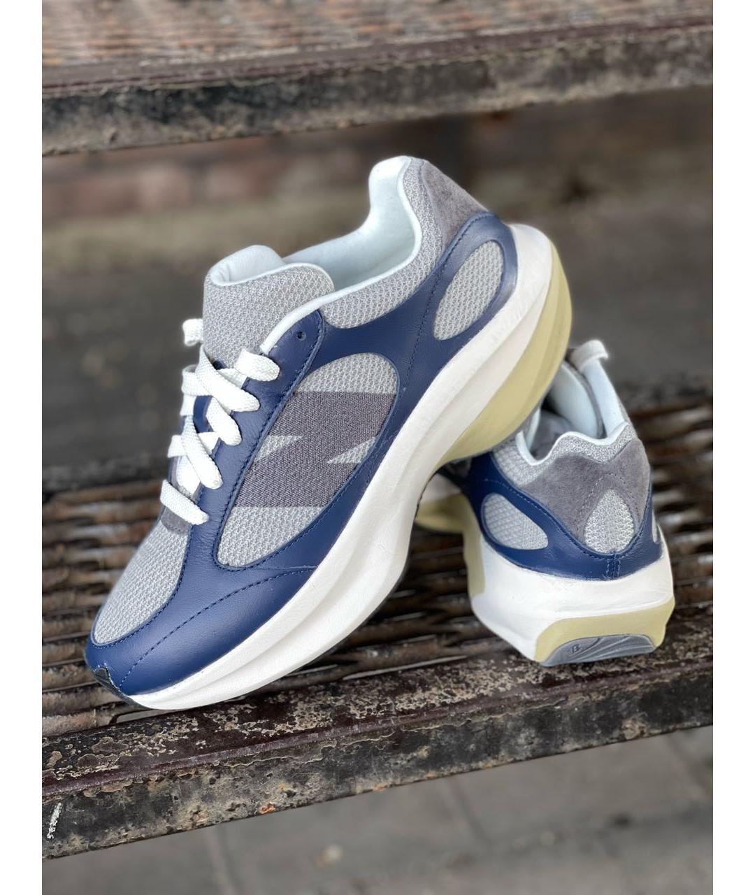 NEW BALANCE Темно-синие кожаные низкие кроссовки / кеды, фото 2