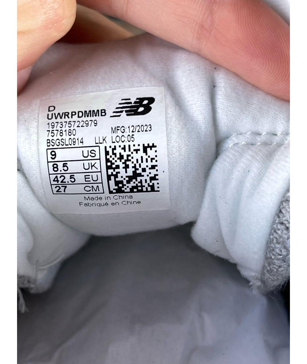 NEW BALANCE Темно-синие кожаные низкие кроссовки / кеды, фото 3