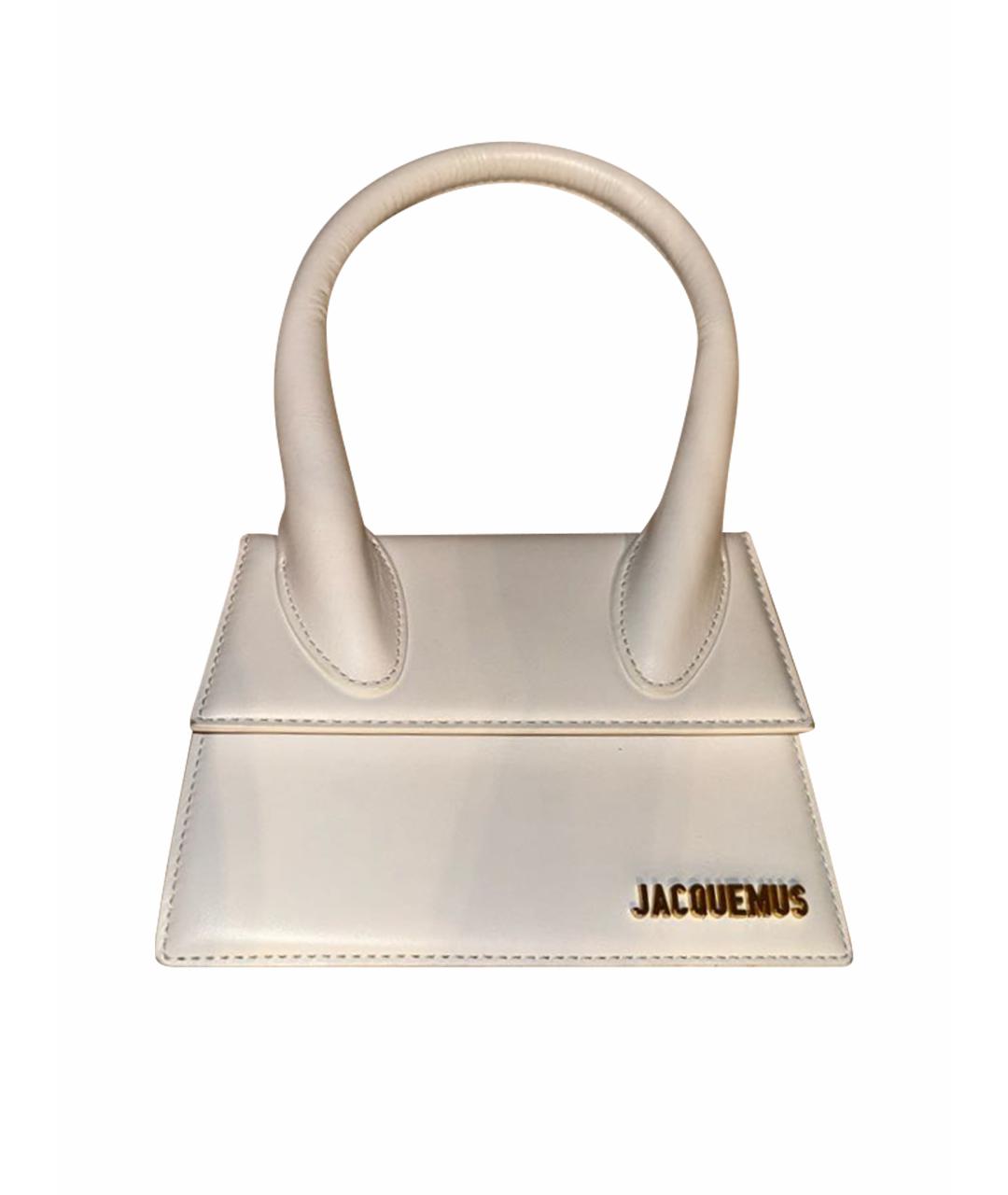 JACQUEMUS Белая кожаная сумка через плечо, фото 1