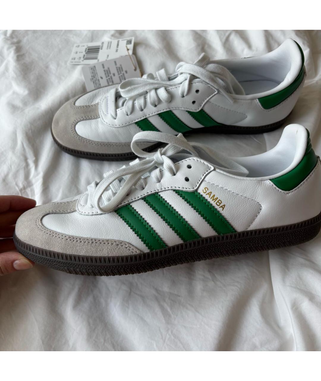 ADIDAS Белые кожаные кроссовки, фото 2