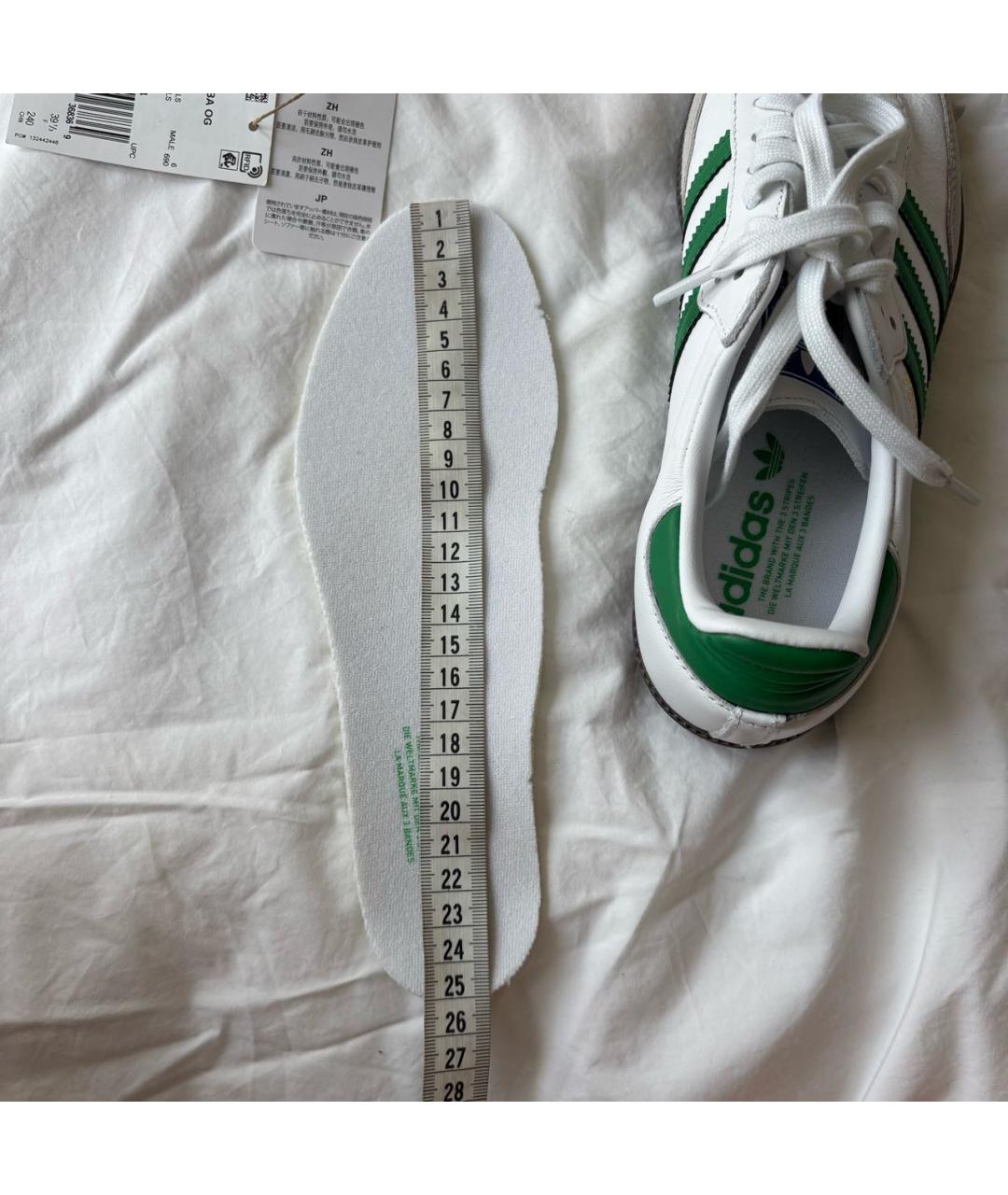 ADIDAS Белые кожаные кроссовки, фото 7