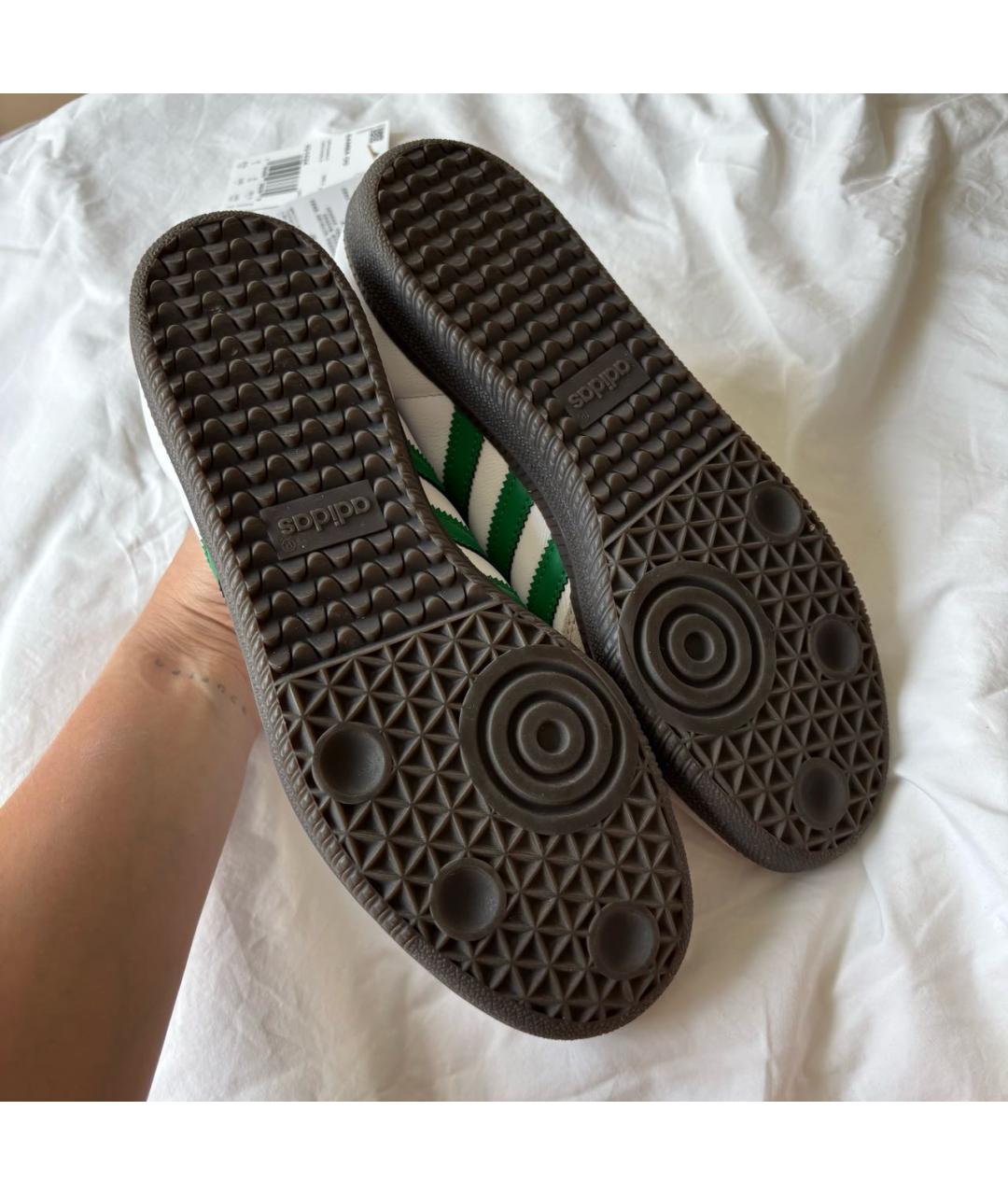 ADIDAS Белые кожаные кроссовки, фото 5