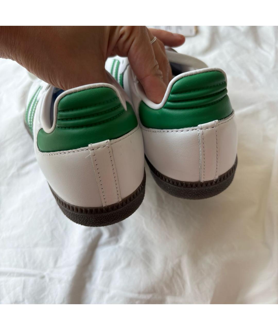 ADIDAS Белые кожаные кроссовки, фото 4