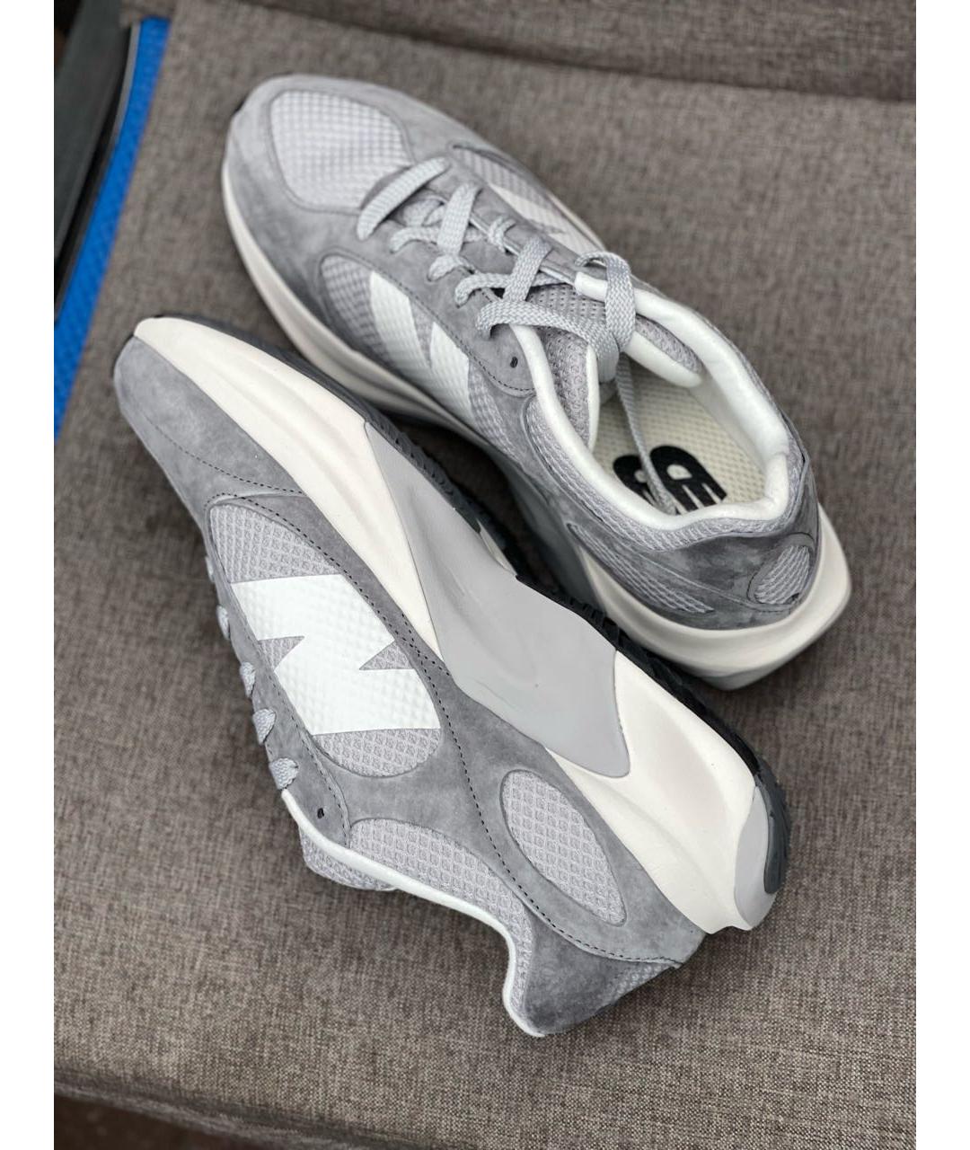 NEW BALANCE Серые замшевые низкие кроссовки / кеды, фото 7