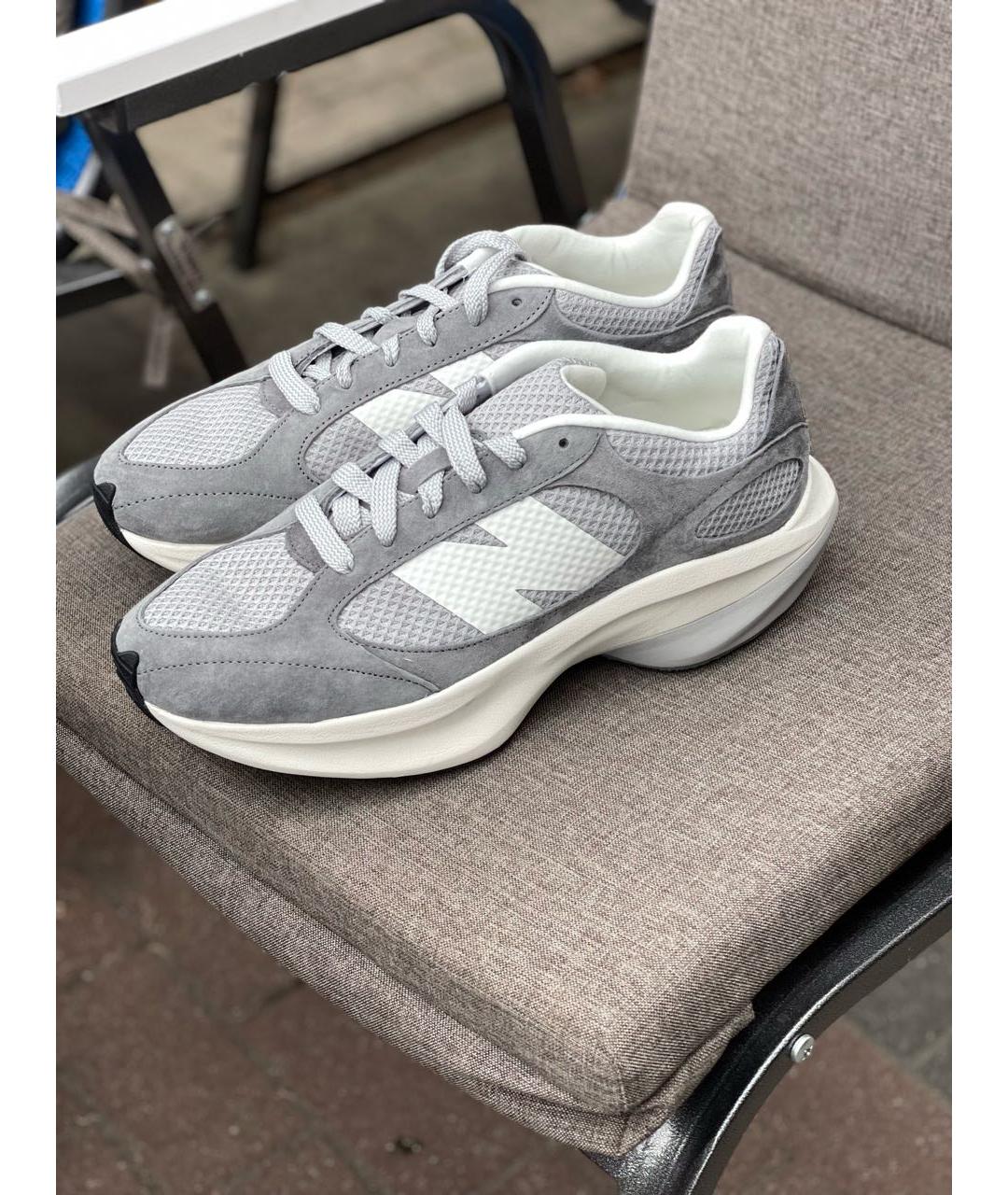 NEW BALANCE Серые замшевые низкие кроссовки / кеды, фото 2