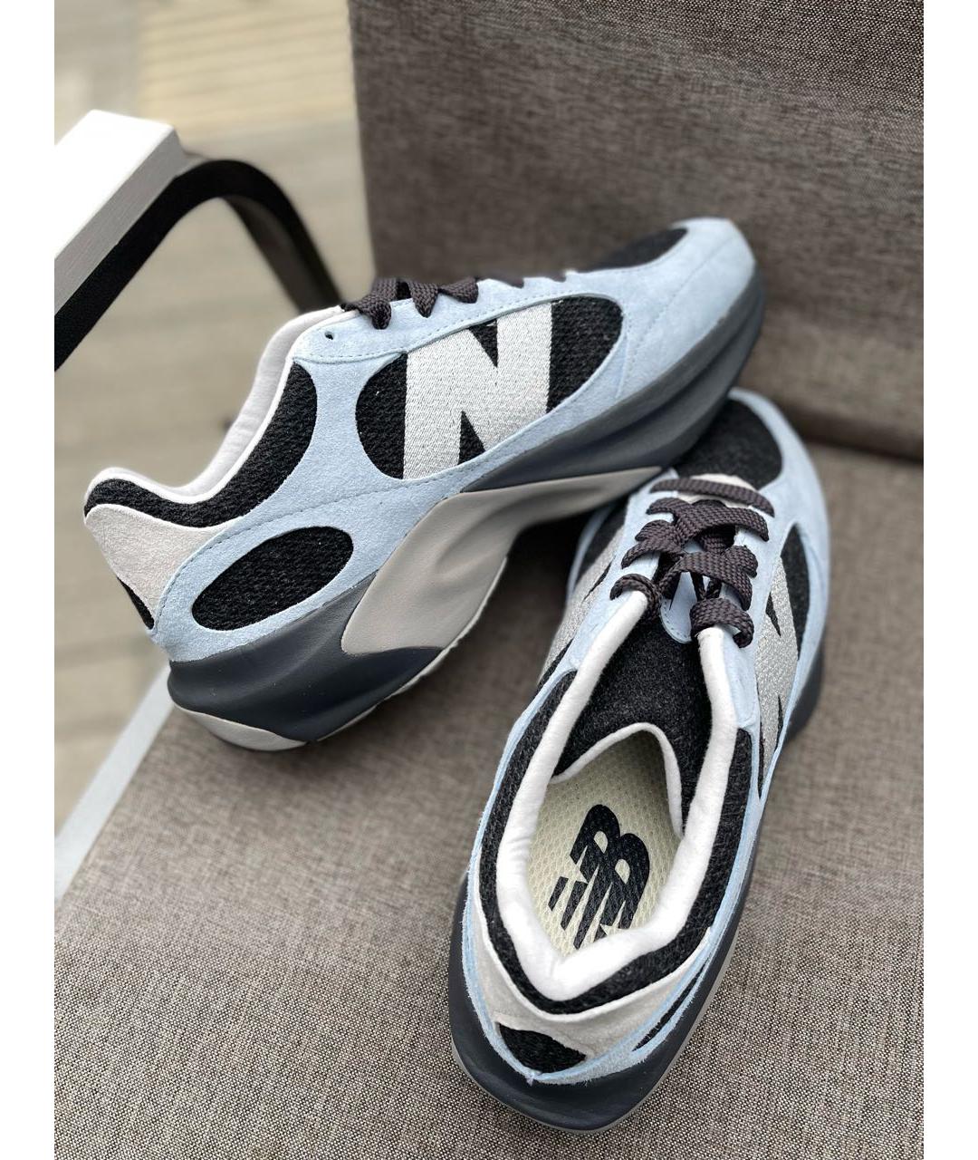 NEW BALANCE Голубые замшевые низкие кроссовки / кеды, фото 4