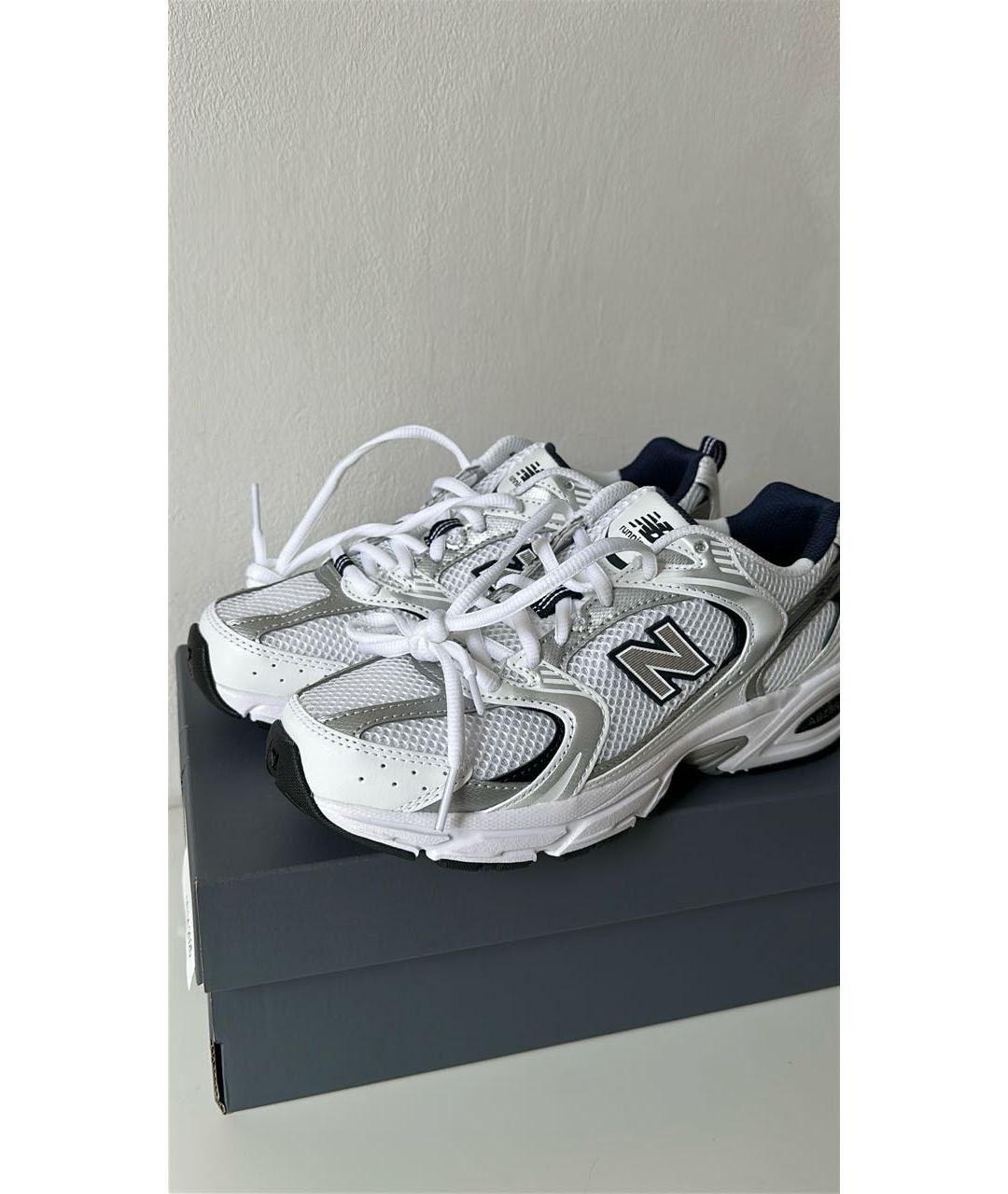 NEW BALANCE Темно-синие текстильные кроссовки, фото 5