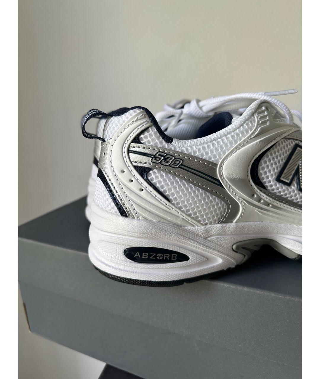 NEW BALANCE Темно-синие текстильные кроссовки, фото 4