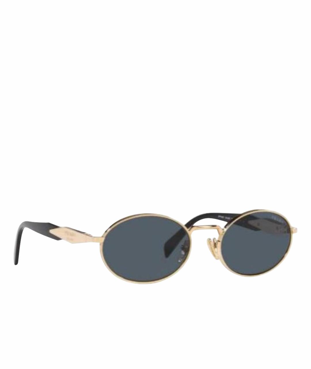 PRADA Черные металлические солнцезащитные очки, фото 1