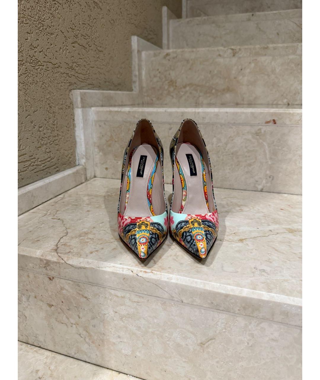 DOLCE&GABBANA Мульти туфли из лакированной кожи, фото 3