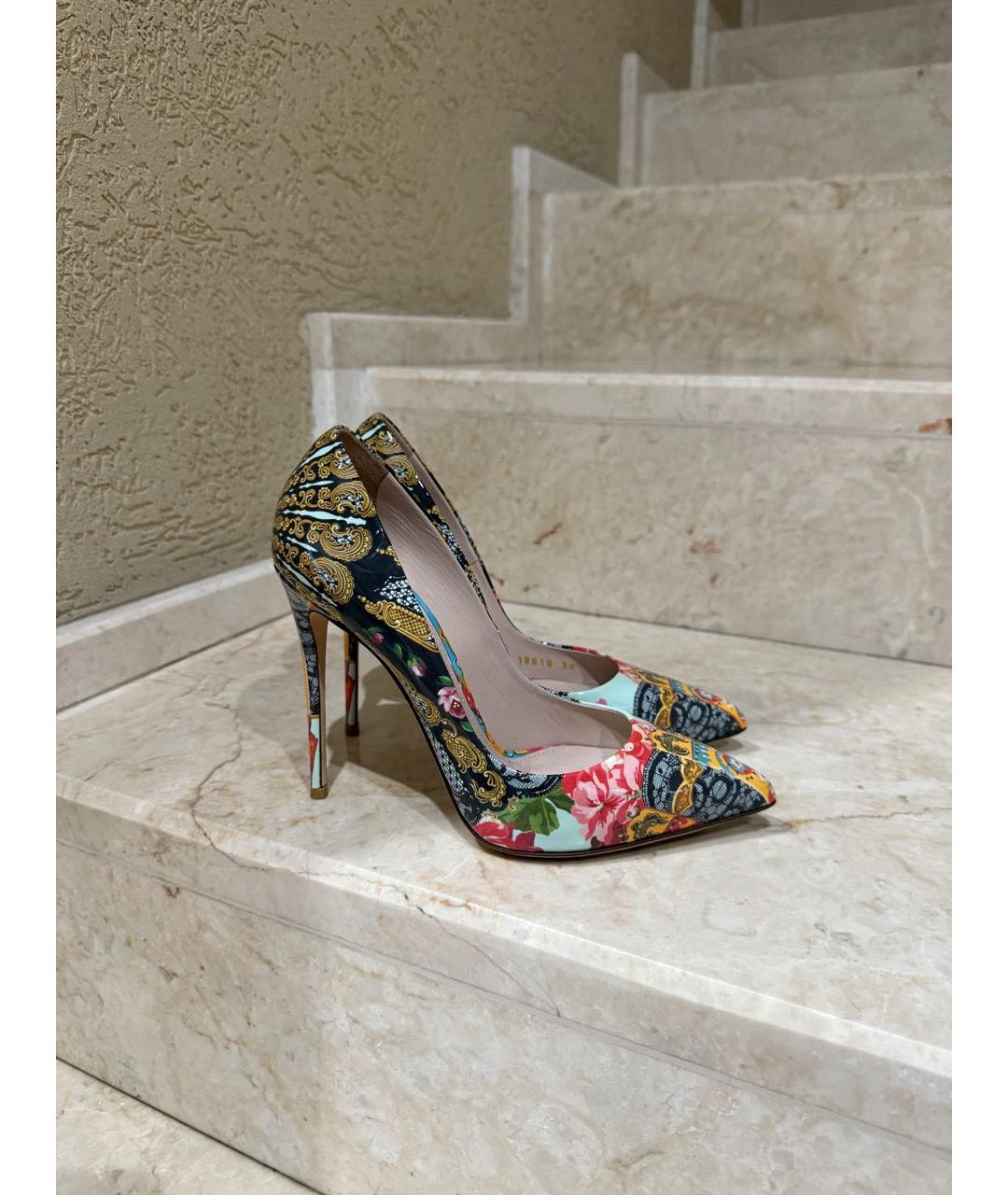 DOLCE&GABBANA Мульти туфли из лакированной кожи, фото 7