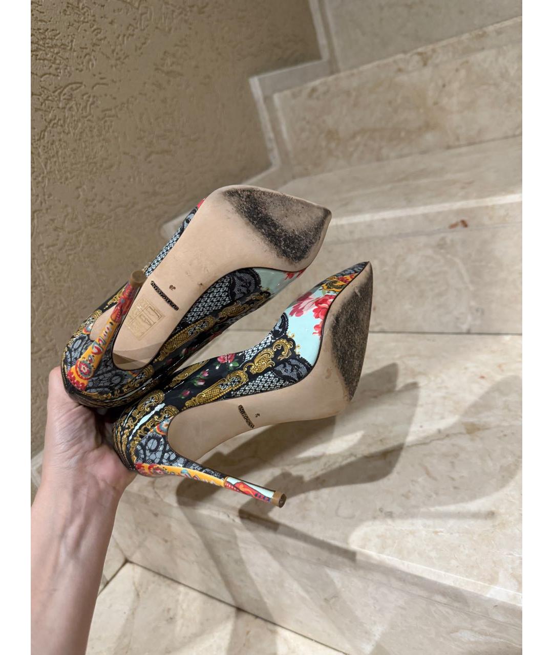 DOLCE&GABBANA Мульти туфли из лакированной кожи, фото 5