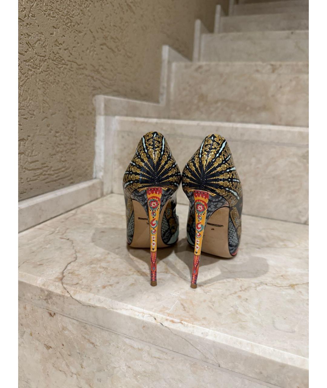 DOLCE&GABBANA Мульти туфли из лакированной кожи, фото 4