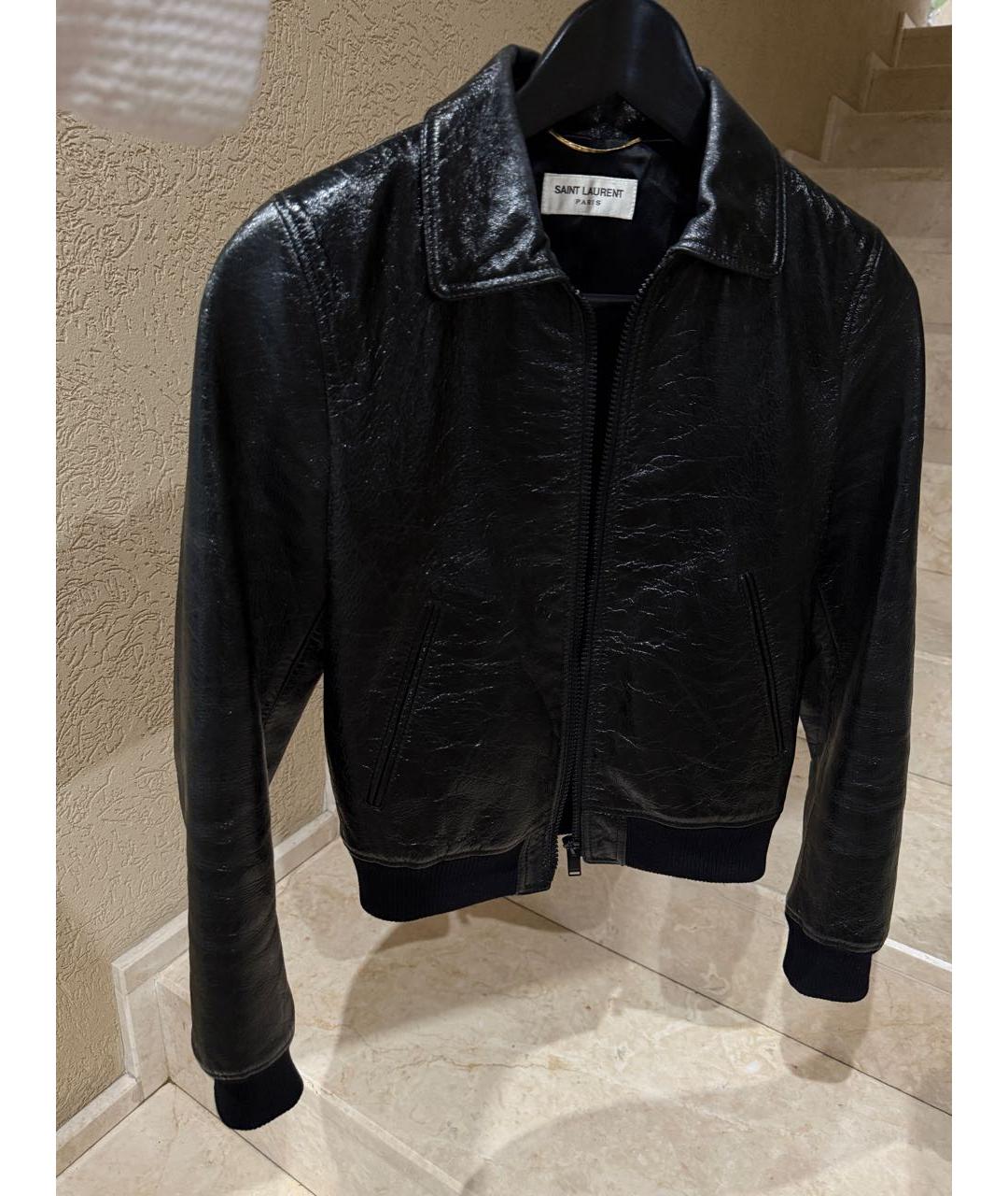 SAINT LAURENT Черная кожаная куртка, фото 8
