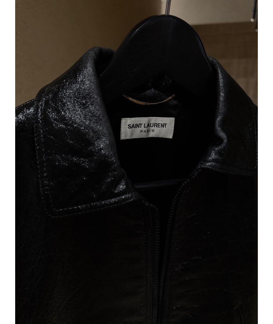 SAINT LAURENT Черная кожаная куртка, фото 4