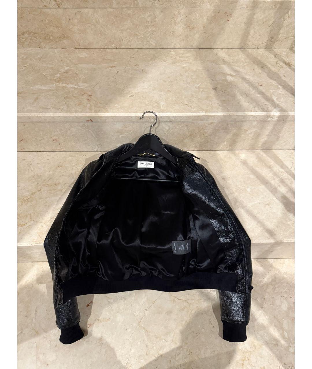 SAINT LAURENT Черная кожаная куртка, фото 6