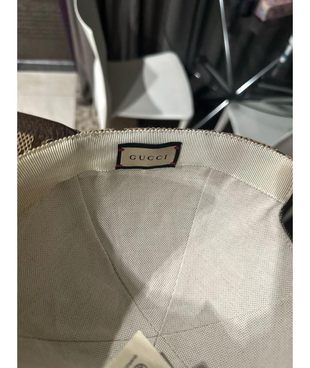 GUCCI Бежевая хлопковая кепка/бейсболка, фото 5