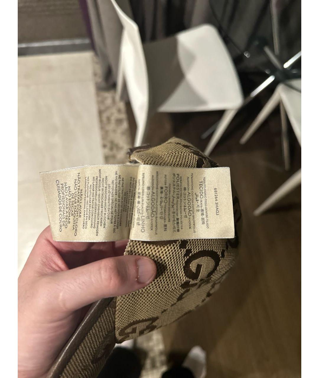 GUCCI Бежевая хлопковая кепка/бейсболка, фото 6