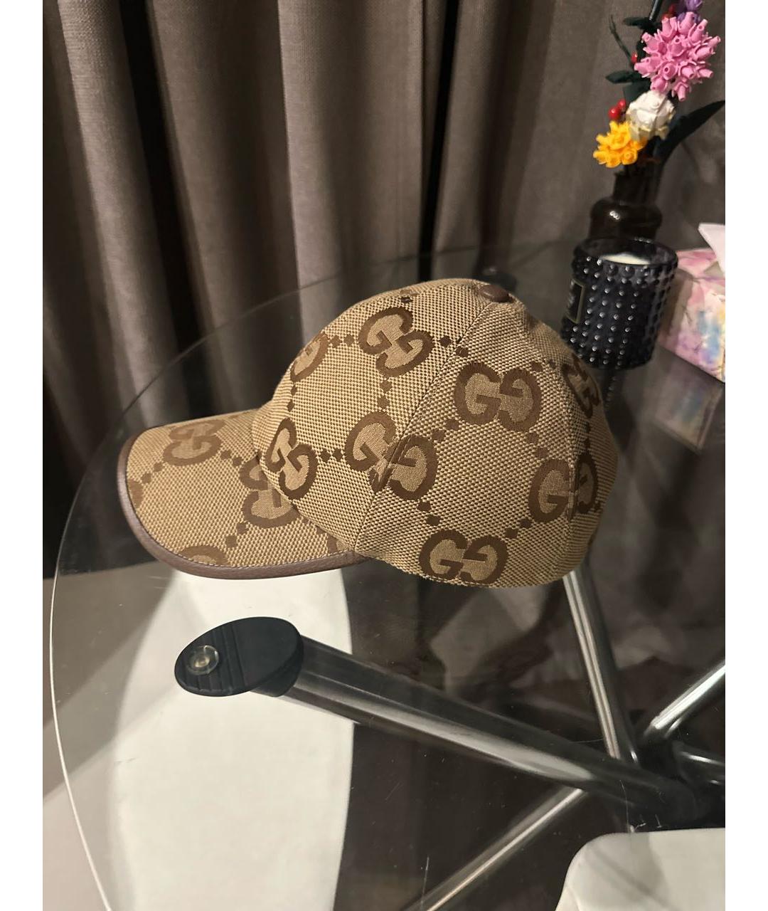 GUCCI Бежевая хлопковая кепка/бейсболка, фото 3