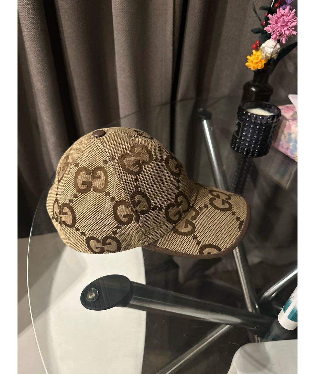 GUCCI Бежевая хлопковая кепка/бейсболка, фото 2